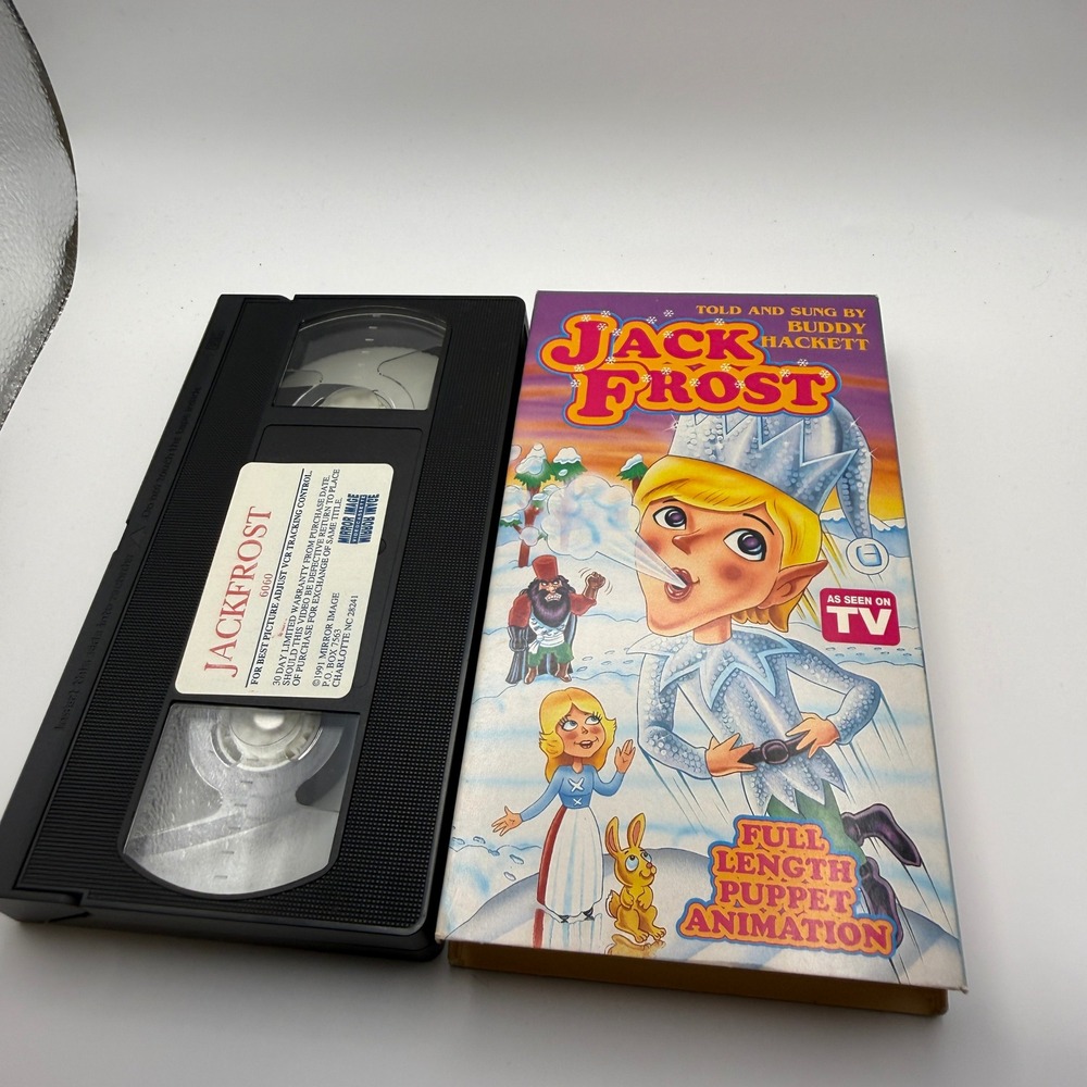 Jack Frost VHS 1991 Buddy Hackett Puppet Animation Christmas Movie 6060
